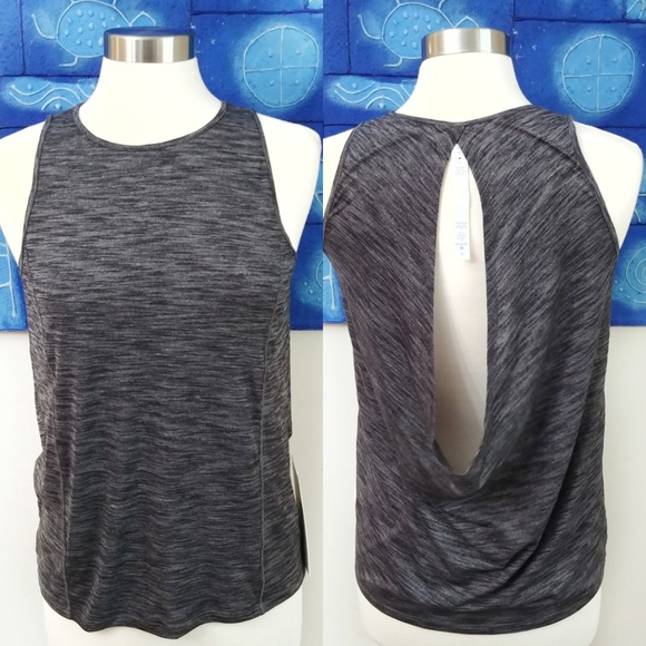 lululemon athletica Tops - Lululemon Low Key Tank Silver Heathered Black